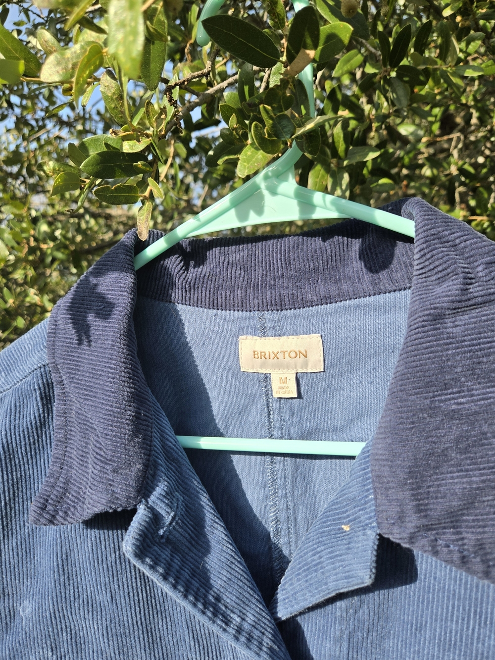 Brixton Two-Tone Blue Corduroy Chore Jacket Women's Medium M - Picture 3 of 4